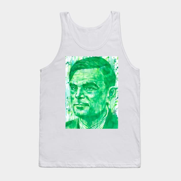 ALAN TURING watercolor portrait .1 Tank Top by lautir